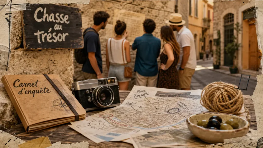 Activités insolites Nice : chasse au trésor dans le Vieux-Nice, amis et carnet d’enquête
