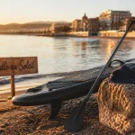 Paddle à Nice au lever du soleil, Méditerranée calme, activités nautiques nice