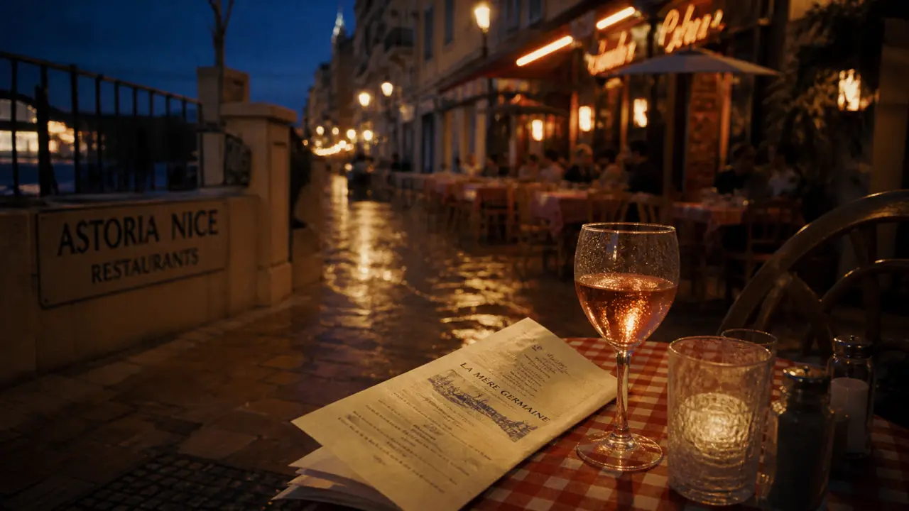 Astoria nice restaurants : ruelle et terrasses près de Jean-Médecin à Nice