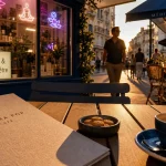 CBD nice restaurants à Nice : menu et tasse fumante en terrasse