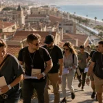 Coordination activités équipe Nice : équipe en marche avec brief et plan
