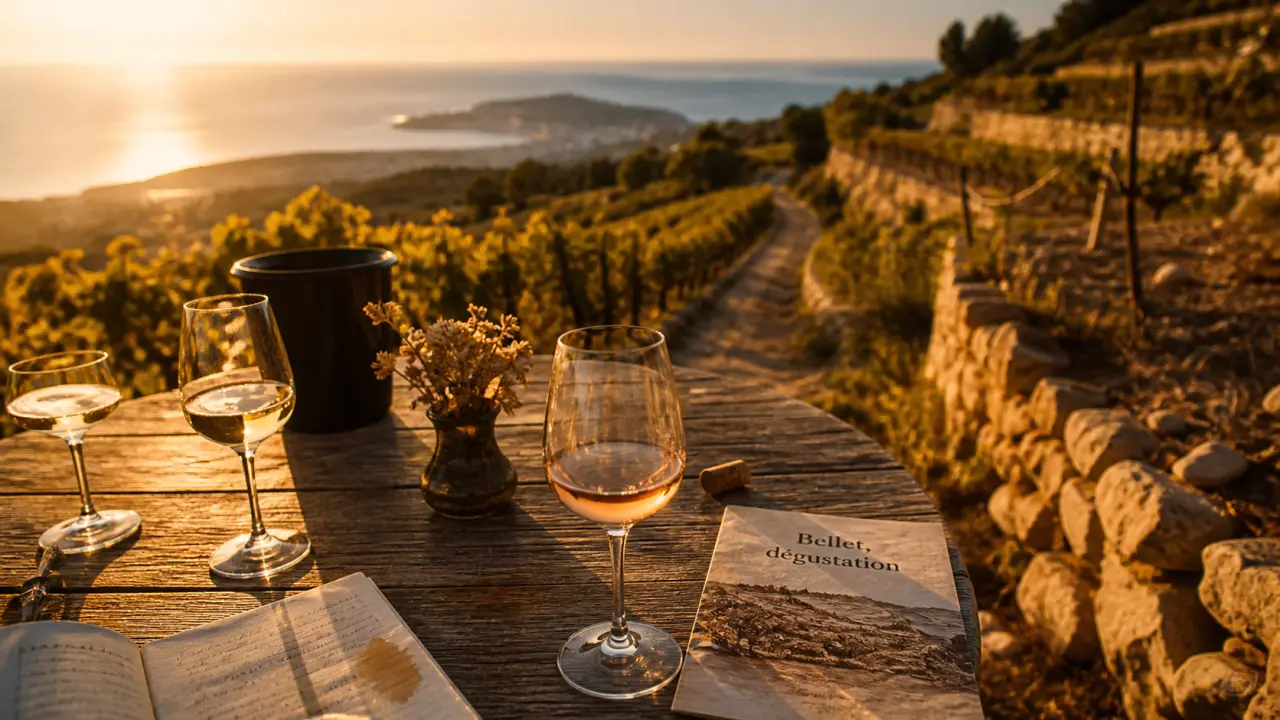 Cote d azur vineyards à Bellet : dégustation de vins blanc et rosé près de Nice