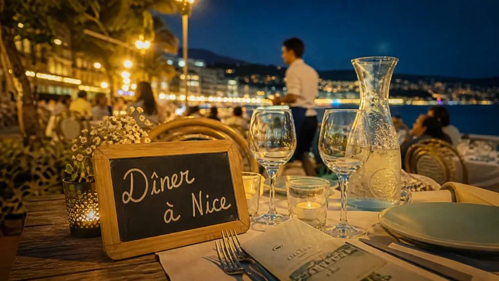 Dîner à Nice : table, bougies et terrasse, nice comments for restaurants