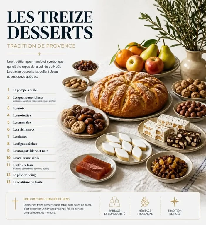 Tradition des treize desserts pour noel cote d azur