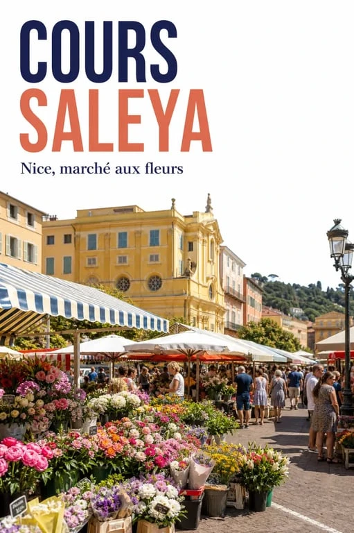 Vieux Nice photos du marché du Cours Saleya avec étals de fleurs et ambiance de rue