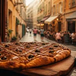 Good restaurants Nice old town : pissaladière niçoise au Vieux Nice