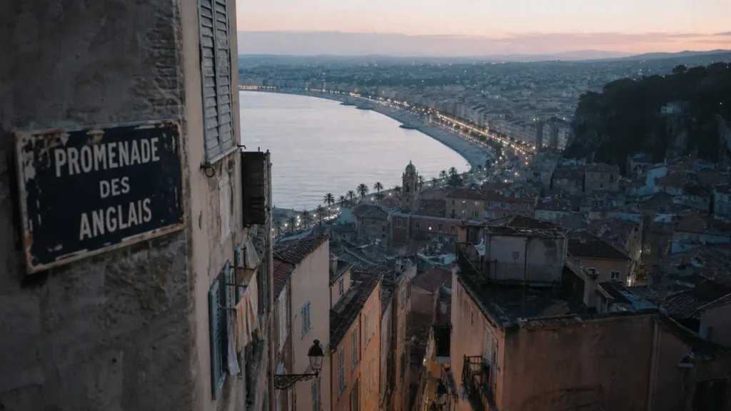 Histoire de Nice : Vieux Nice et Promenade des Anglais, vue au lever du jour