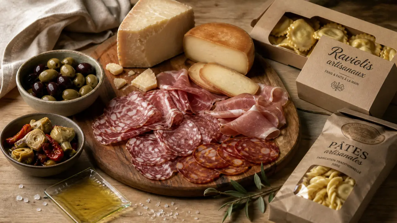 Meilleure épicerie italienne Nice : charcuterie à la découpe et pâtes fraîches
