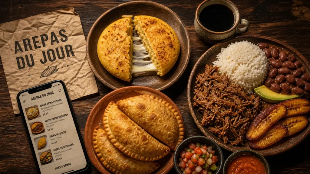 Nice Colombian Restaurants : arepa, empanadas et bandeja paisa à Nice, vue de dessus