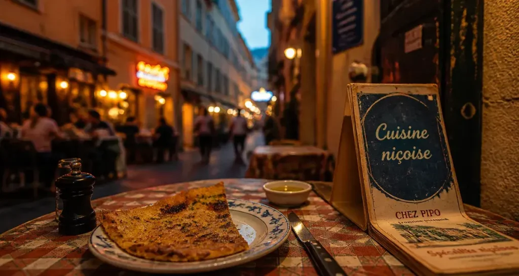 Nizza ristoranti à Nice : socca niçoise croustillante en Vieille Ville