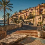 Villes italiennes proches de Nice : terrasse à Menton et route vers l’Italie
