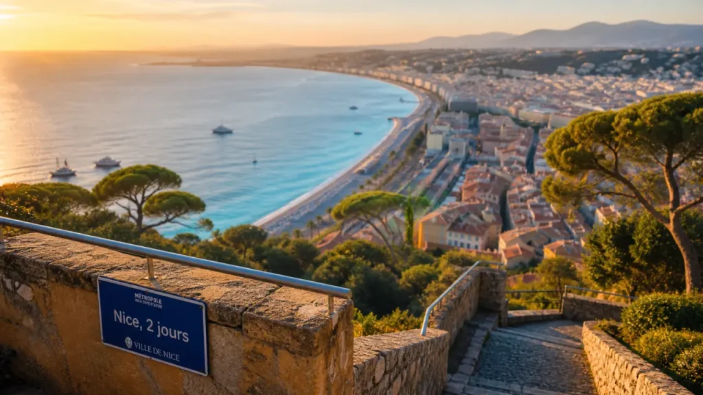 Visiter nice en 2 jours : vue mer et Vieux-Nice depuis le Château