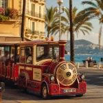 Petit train touristique pour visiter Nice en petit train près de la Promenade des Anglais