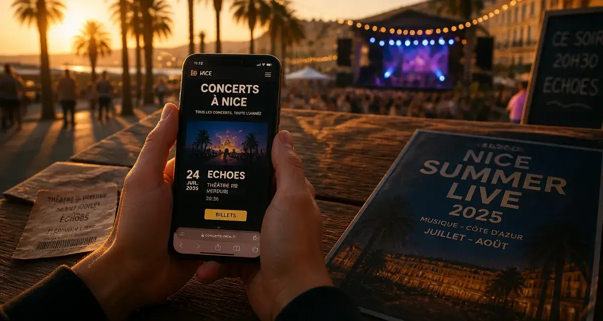 Gigs in Nice France : page concerts dates et billets sur téléphone