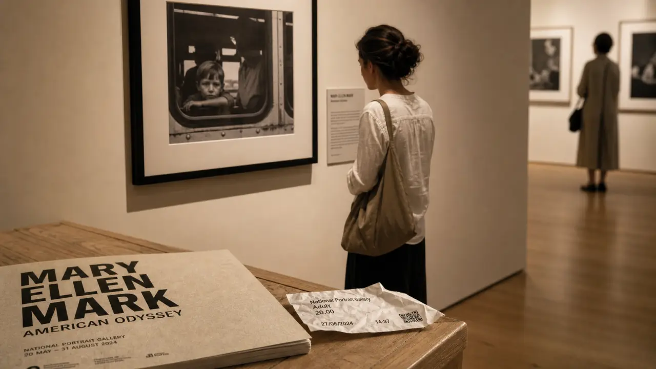Musée nice : visiteuse devant une photo noir et blanc en salle