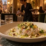 Oka Vieux Nice : tartare de daurade aux agrumes et noisettes