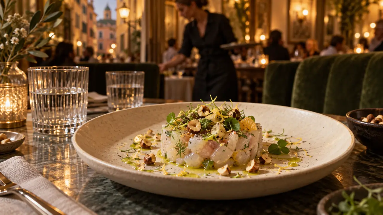 Oka Vieux Nice : tartare de daurade aux agrumes et noisettes