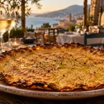 pipo socca nice : socca dorée au feu de bois, bords croustillants