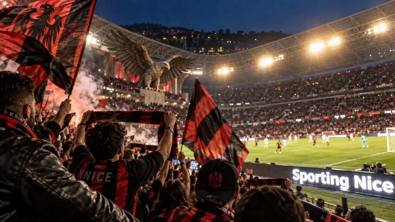 Sporting Nice à l’Allianz Riviera, tribunes et match nocturne