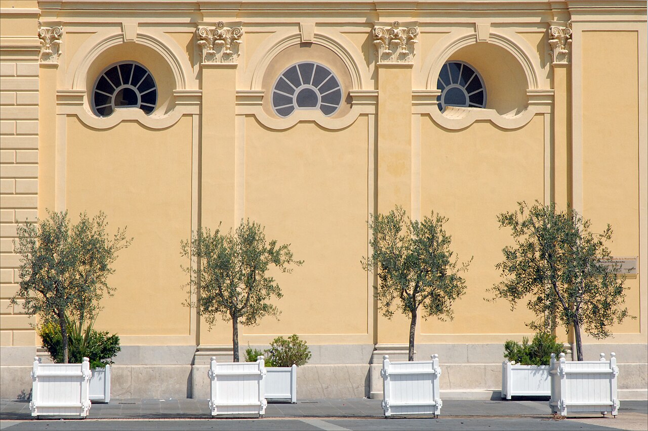 La place Pierre Gautier, près du musée : mur de la chapelle de la Miséricorde, photographié en 2011